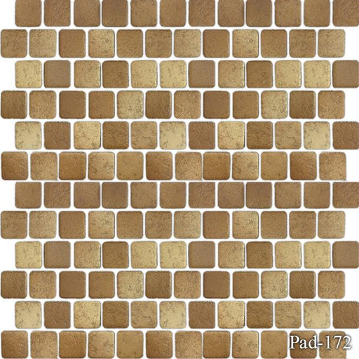 Pad Brown 1x1 Square Smooth, Matte, Textured Porcelain  Mosaic