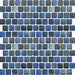 Pad Jade Blue 1x1 Square Smooth, Matte, Textured Porcelain  Mosaic