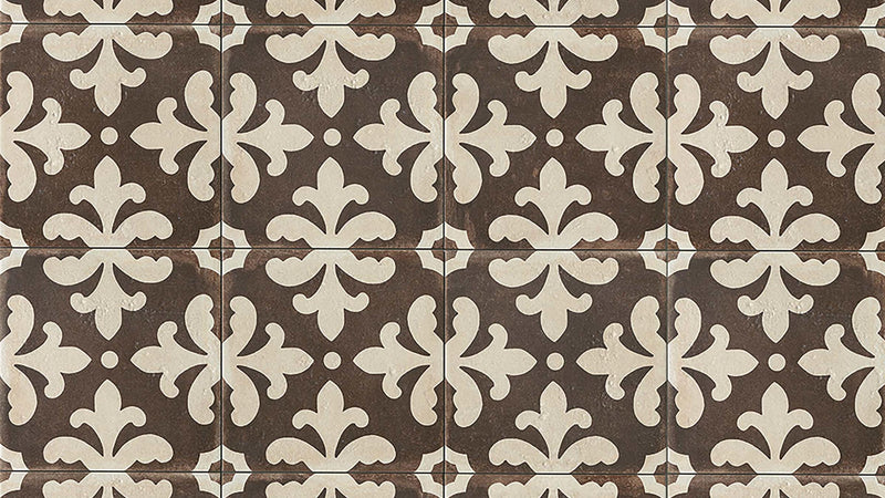 Palazzo Antique Cotto Florentina Deco Honed 12x12 Porcelain  Tile