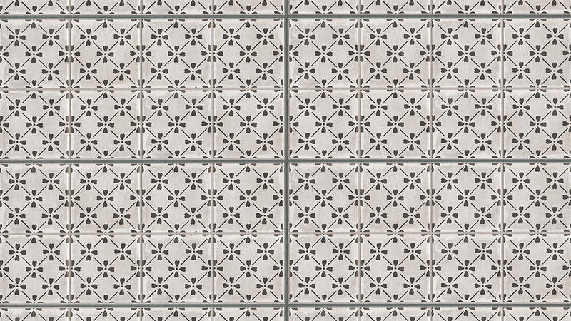 Palazzo Castle Graphite Bloom Deco Honed 12x24 Porcelain  Tile