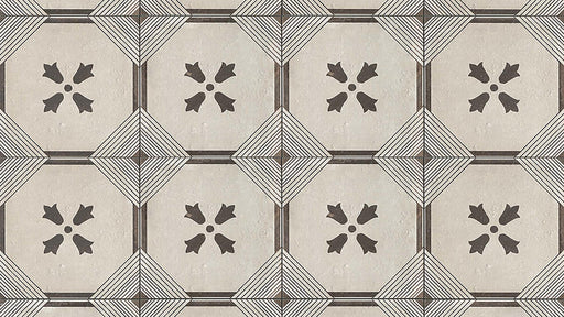 Palazzo Castle Graphite Dynasty Deco Honed 12x12 Porcelain  Tile