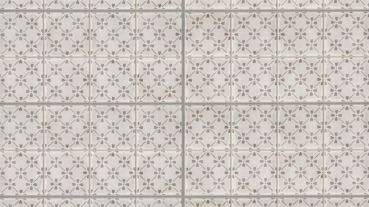 Palazzo Vintage Grey Bloom Deco Honed 12x24 Porcelain  Tile