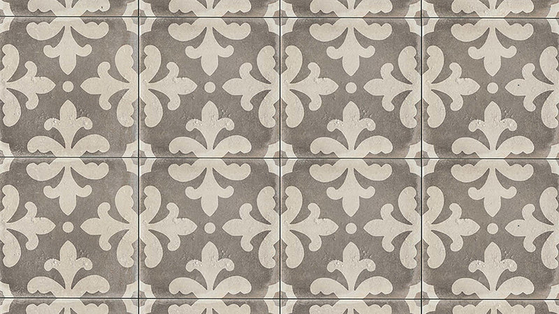 Palazzo Vintage Grey Florentina Deco Honed 12x12 Porcelain  Tile