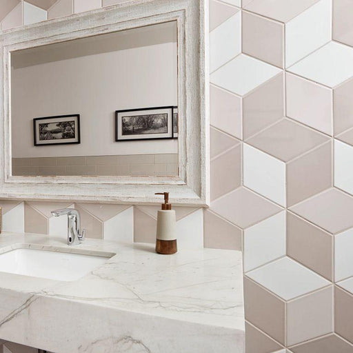 Paloma Cloud Glossy 6x10 Ceramic  Tile