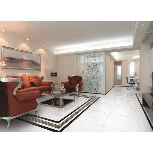 Pearl Super White Polished 24x24 Porcelain  Tile