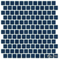 Peb Navy Blue 1x1 Square Smooth, Glazed Porcelain  Mosaic
