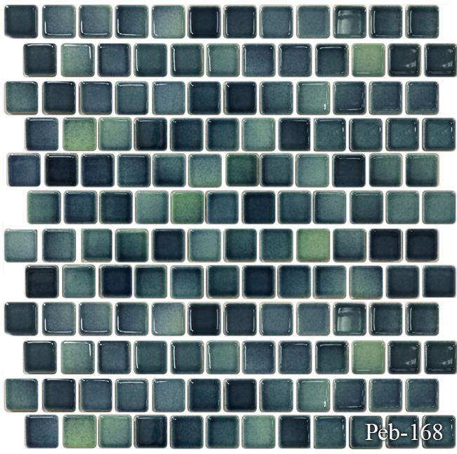 Peb North Sea 1x1 Square Smooth, Glazed Porcelain  Mosaic