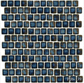 Peb Terra Blue 1x1 Square Smooth, Glazed Porcelain  Mosaic