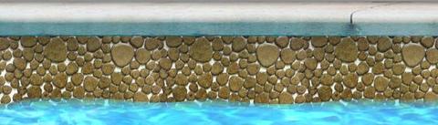Pebblestone Bronze 1x1 Pebble Smooth, Glazed Porcelain  Mosaic