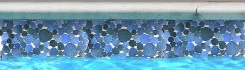Pebblestone Jade Blue 1x1 Pebble Matte, Textured Porcelain  Mosaic