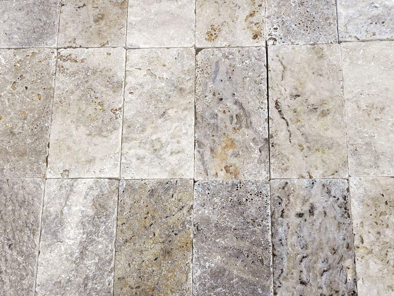 Philadelphia Travertine Paver 6x12 Tumbled   1.25 inch