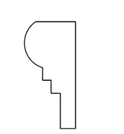 Philadelphia Travertine Trim 12 Honed     Double Ogee