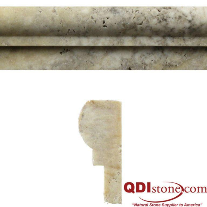 Philadelphia Travertine Trim 12 Honed     Single Ogee