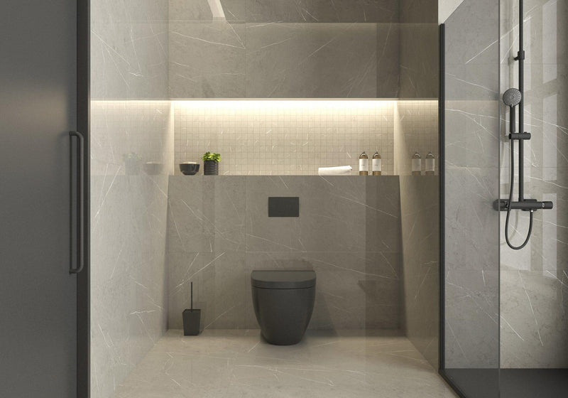 Piasentina Smoke Square Unpolished Porcelain  Mosaic