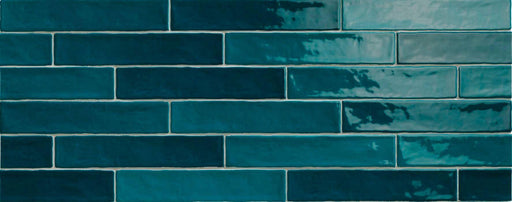 Piastrella Turchese Glossy 2x10 Ceramic  Tile