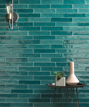 Piastrella Turchese Glossy 2x10 Ceramic  Tile