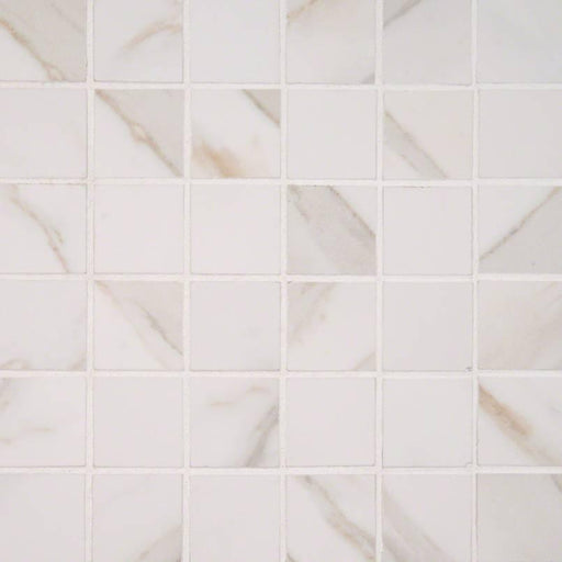 Pietra Calacatta 2x2 Square Matte Porcelain  Mosaic