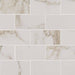 Pietra Calacatta 2x4 Subway Polished Porcelain  Mosaic