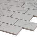 Pietra Carrara 2x4 Subway Polished Porcelain  Mosaic