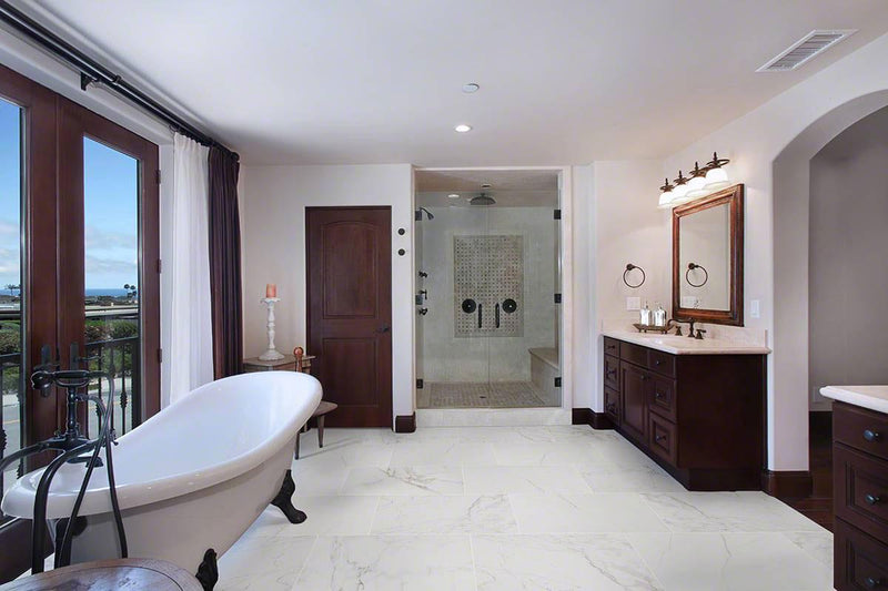 Pietra Carrara Matte 24x24 Porcelain  Tile