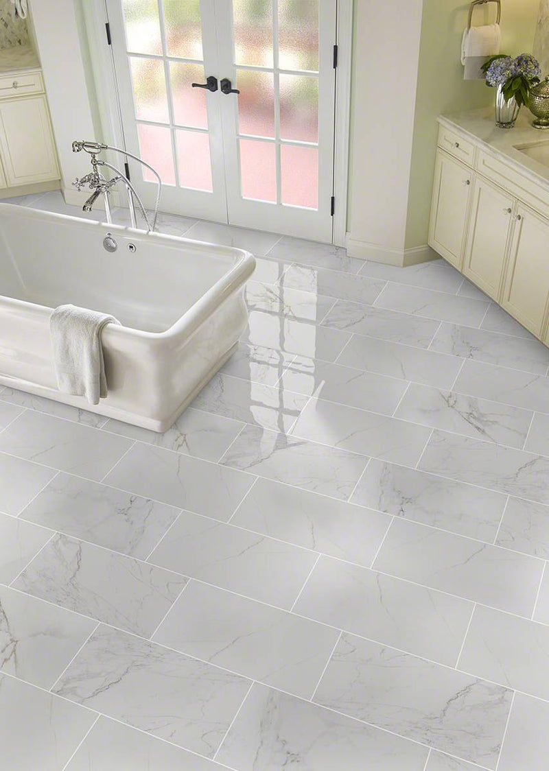 Pietra Carrara Polished 12x24 Porcelain  Tile