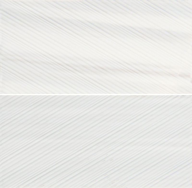 Pietra Divina Calacatta Dolomiti 6x12 Bamboo Honed Marble  Mosaic