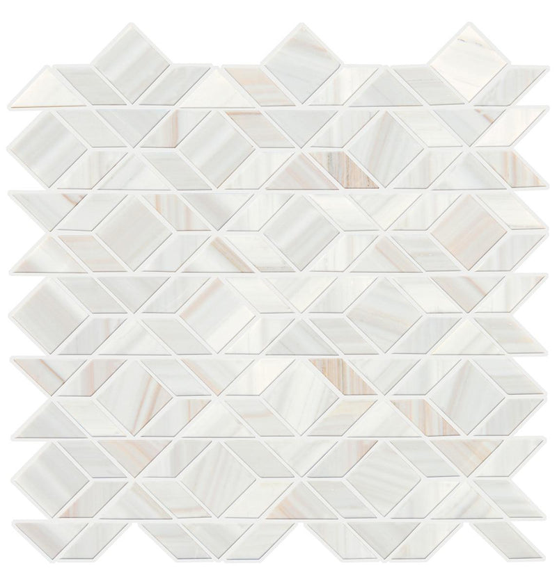 Pietra Divina Calacatta Dolomiti Framework Honed Marble  Mosaic