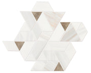 Pietra Divina Calacatta Dolomiti Gray Blend Triangle Polished Marble  Mosaic