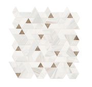 Pietra Divina Calacatta Dolomiti Gray Blend Triangle Polished Marble  Mosaic