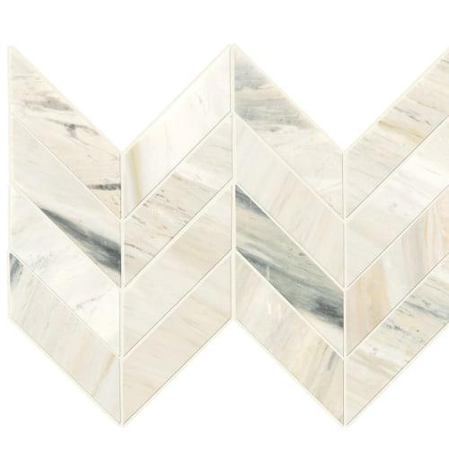 Pietra Divina Namaste 1.5x5 Chevron Polished Marble  Mosaic