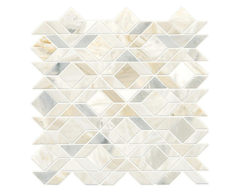 Pietra Divina Namaste Framework Honed Marble  Mosaic
