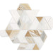 Pietra Divina Namaste Gold Blend Triangle Polished Marble  Mosaic