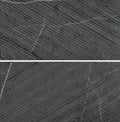 Pietra Divina Nero Marquina 6x12 Bamboo Honed Marble  Mosaic