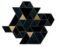 Pietra Divina Nero Marquina Black Blend Triangle Polished, Honed Marble  Mosaic