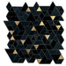 Pietra Divina Nero Marquina Black Blend Triangle Polished, Honed Marble  Mosaic