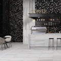 Pietra Divina Nero Marquina Black Blend Triangle Polished, Honed Marble  Mosaic
