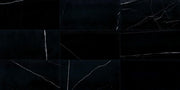 Pietra Divina Nero Marquina Marble Tile 12x24 Honed   3/8 inch