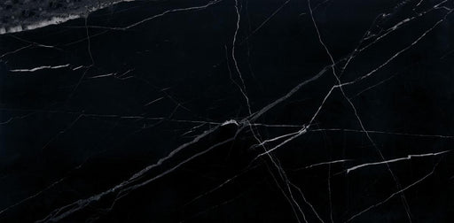 Pietra Divina Nero Marquina Marble Tile 12x24 Polished   3/8 inch