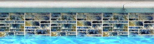 Pilos Autumn Blue Random Smooth, Glossy, Textured Porcelain  Mosaic