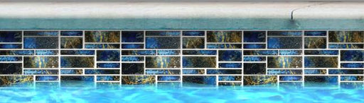 Pilos Summer Blue Random Smooth, Glossy, Textured Porcelain  Mosaic