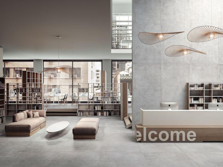 Plain Cinder Matte 48x48 Porcelain  Tile