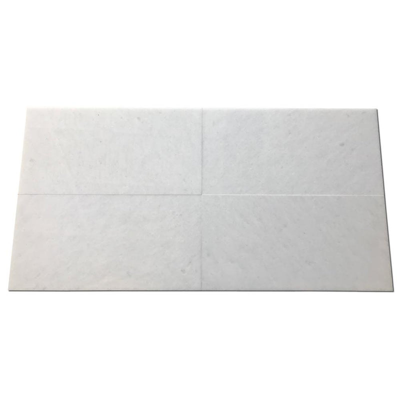 Polar White Marble Tile 18x36 Honed