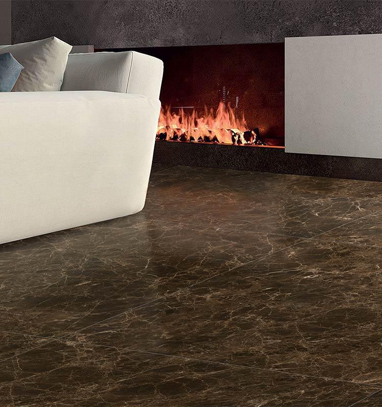 Polish Marble Emperador Dark Polished 48x48 Porcelain  Tile