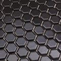 Porcelain Mosaics Black 1x1 Hexagon Matte   Mosaic
