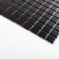 Porcelain Mosaics Black 1x1 Square Matte   Mosaic