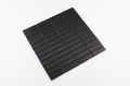 Porcelain Mosaics Black 1x3 Stacked Matte   Mosaic