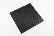 Porcelain Mosaics Black 1x3 Stacked Matte   Mosaic