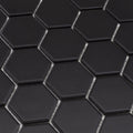 Porcelain Mosaics Black 2x2 Hexagon Matte   Mosaic