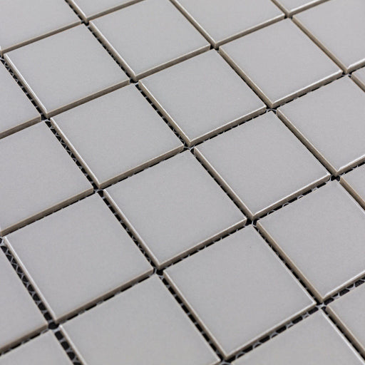 Porcelain Mosaics Gray 2x2 Square Matte   Mosaic