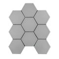 Porcelain Mosaics Gray 4x4 Hexagon Matte   Mosaic